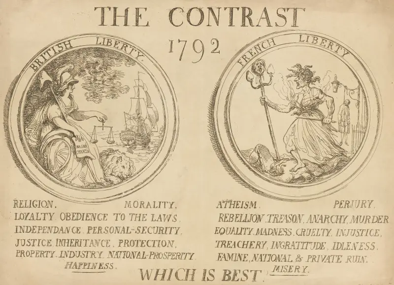 Kontrasten 1792 av Thomas Rowlandson