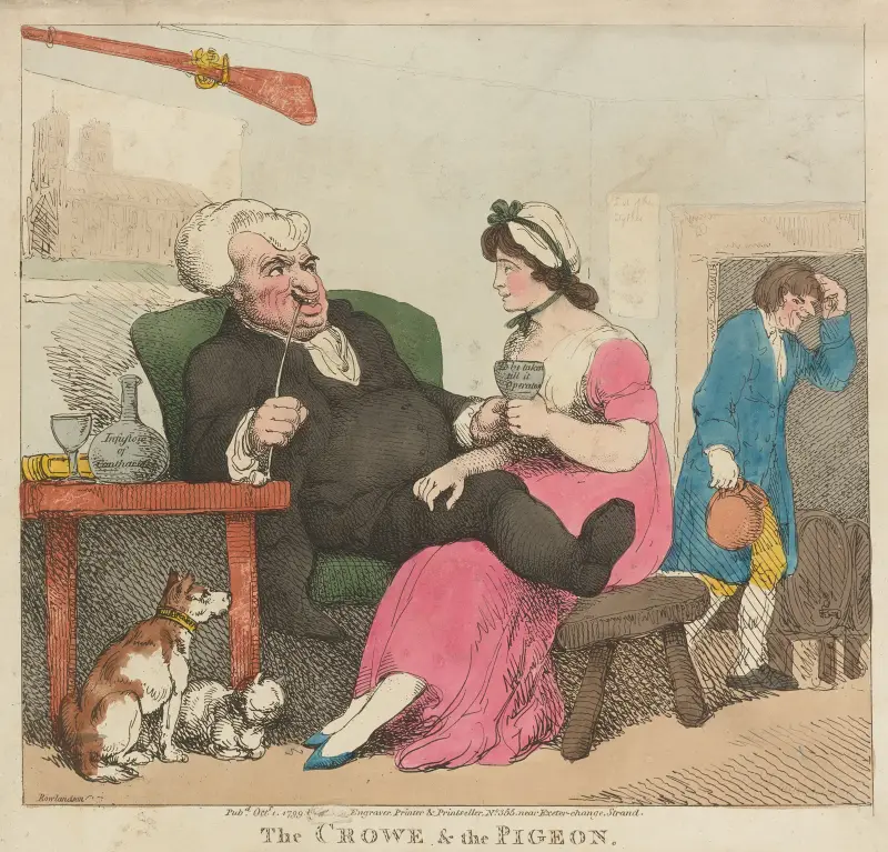 Kråkan och duvan av Thomas Rowlandson