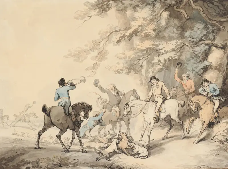 The Death Of The Fox av Thomas Rowlandson