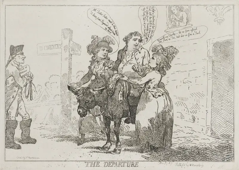 The departure, Thomas Rowlandson