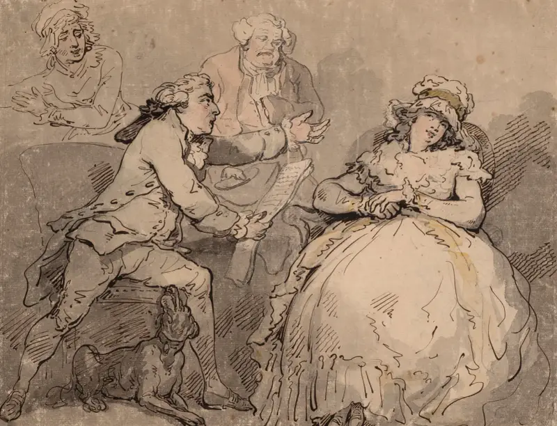 Den rasande maken och den slösaktiga hustrun av Thomas Rowlandson