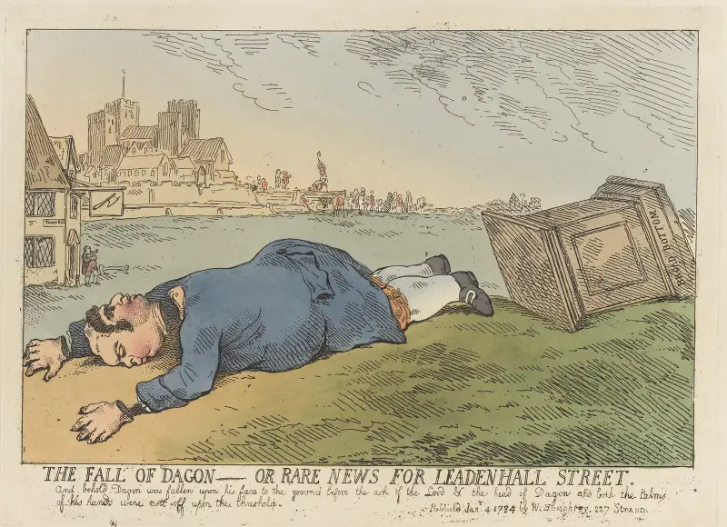 Upadek Dagona – czyli niezwykłe wieści z Leadenhall Street, Thomas Rowlandson