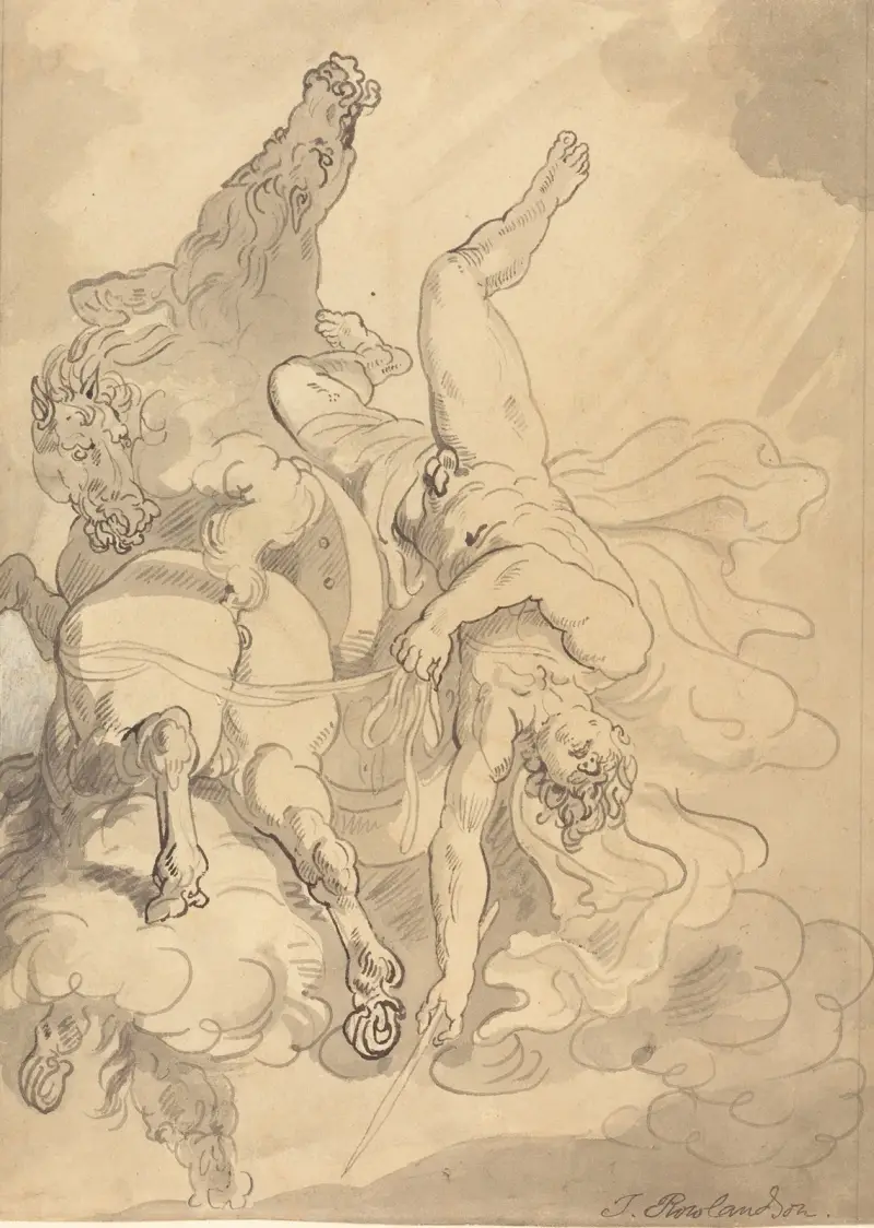 Phaetons fall av Thomas Rowlandson