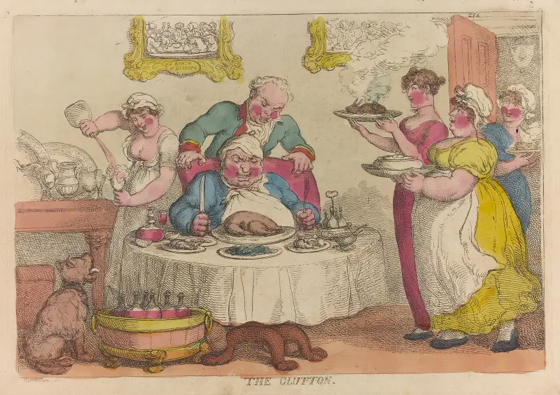 The glutton av Thomas Rowlandson
