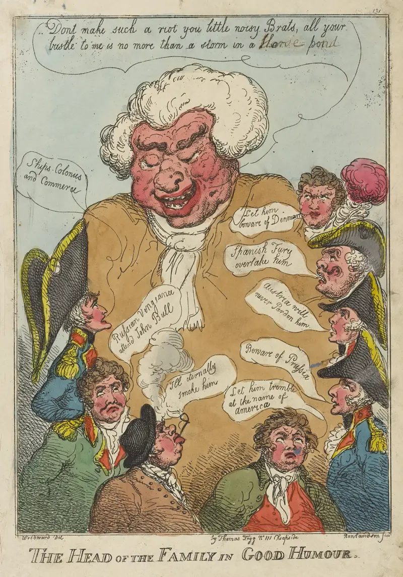 Familjefadern på gott humör av Thomas Rowlandson