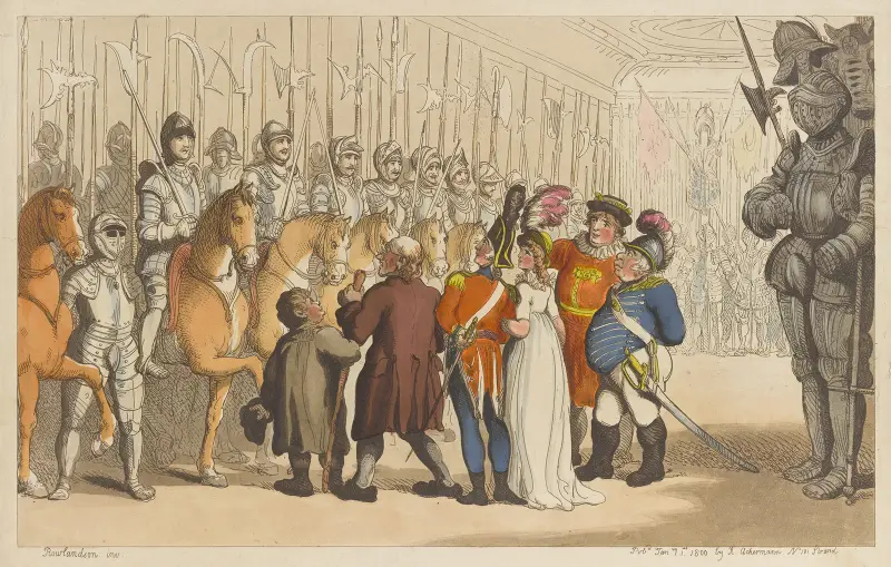 Hästrustkammaren i Tower av Thomas Rowlandson