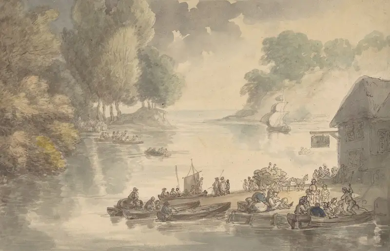 Värdshuset vid vadstället av Thomas Rowlandson