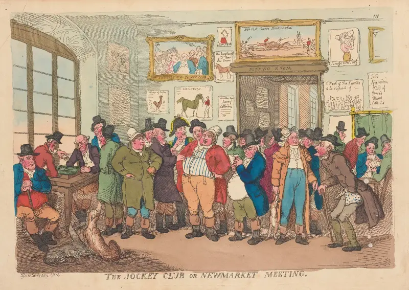 Der Jockey Club oder das Treffen in Newmarket von Thomas Rowlandson