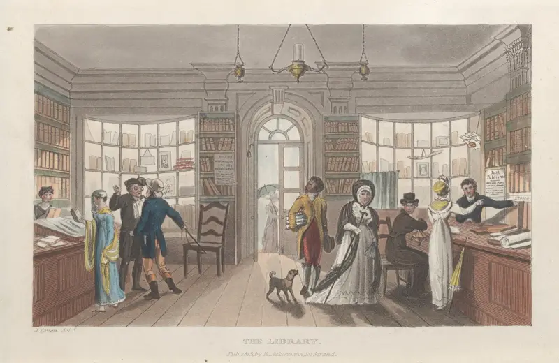 Biblioteket av Thomas Rowlandson