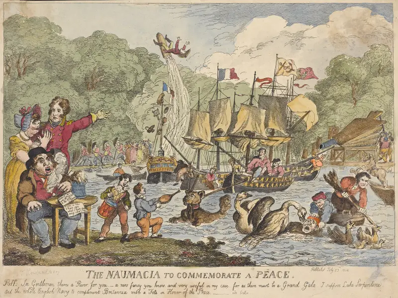 Naumachia dla upamiętnienia pokoju, Thomas Rowlandson