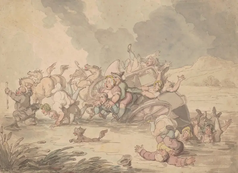 Den kullvälta vagnen av Thomas Rowlandson
