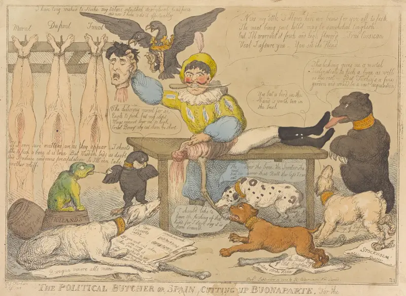 Der politische Metzger oder Spanien zerlegt Buonaparte, zum Nutzen der Nachbarn von Thomas Rowlandson