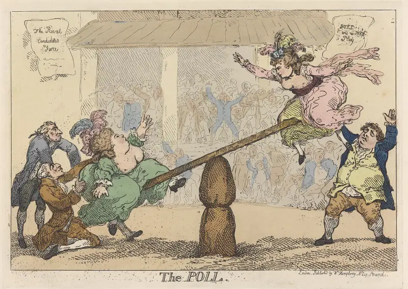 The poll, Thomas Rowlandson