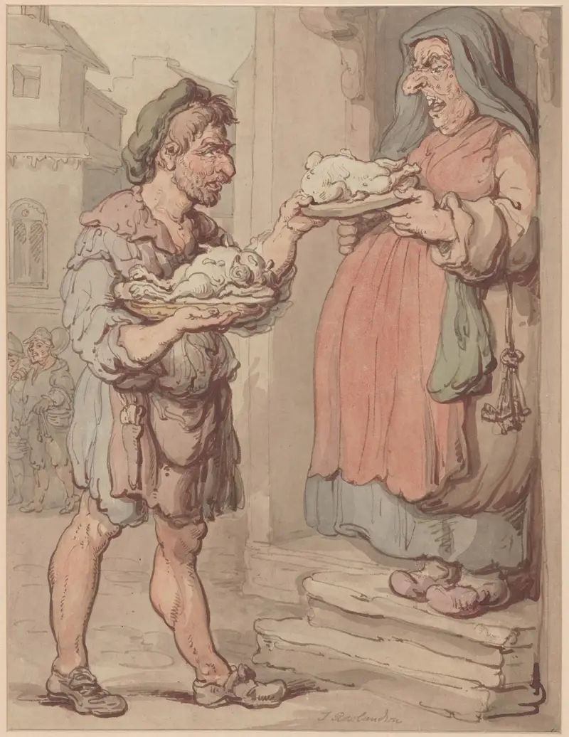 The poultry vendor von Thomas Rowlandson