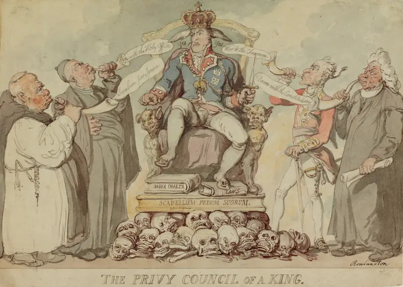Kungens privy council av Thomas Rowlandson