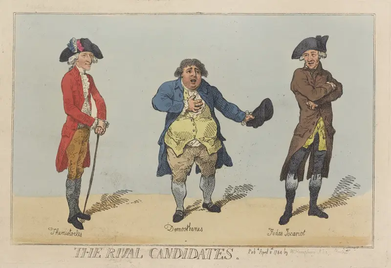 De rivaliserande kandidaterna av Thomas Rowlandson