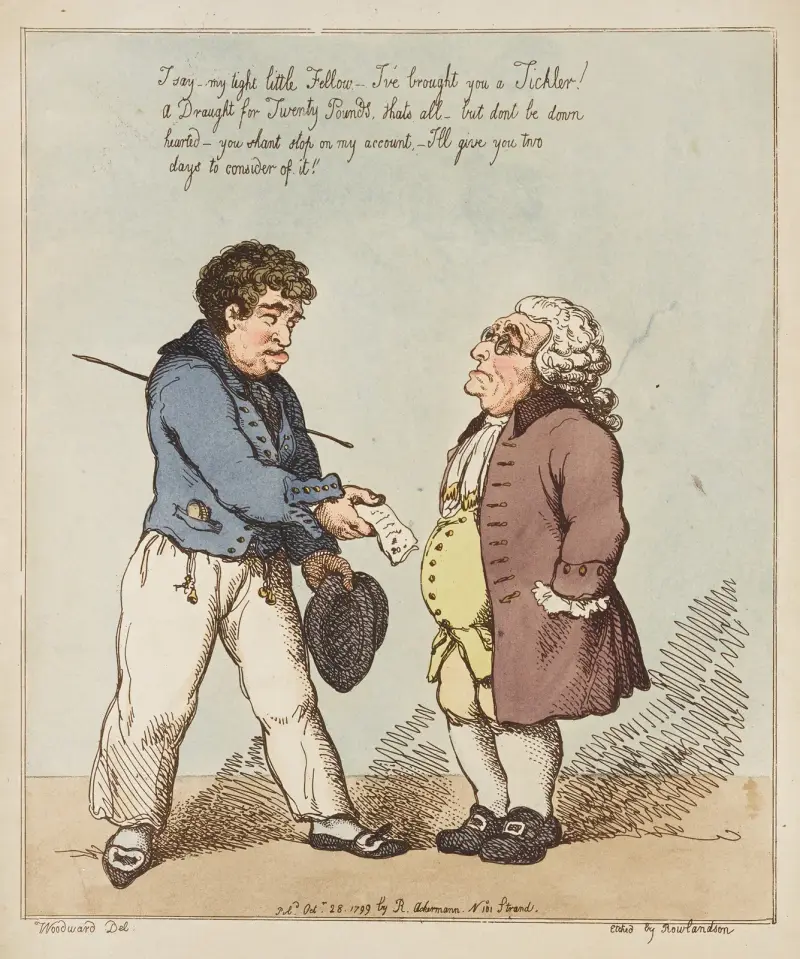 Sjömannen och bankiren, eller Firman i fara av Thomas Rowlandson