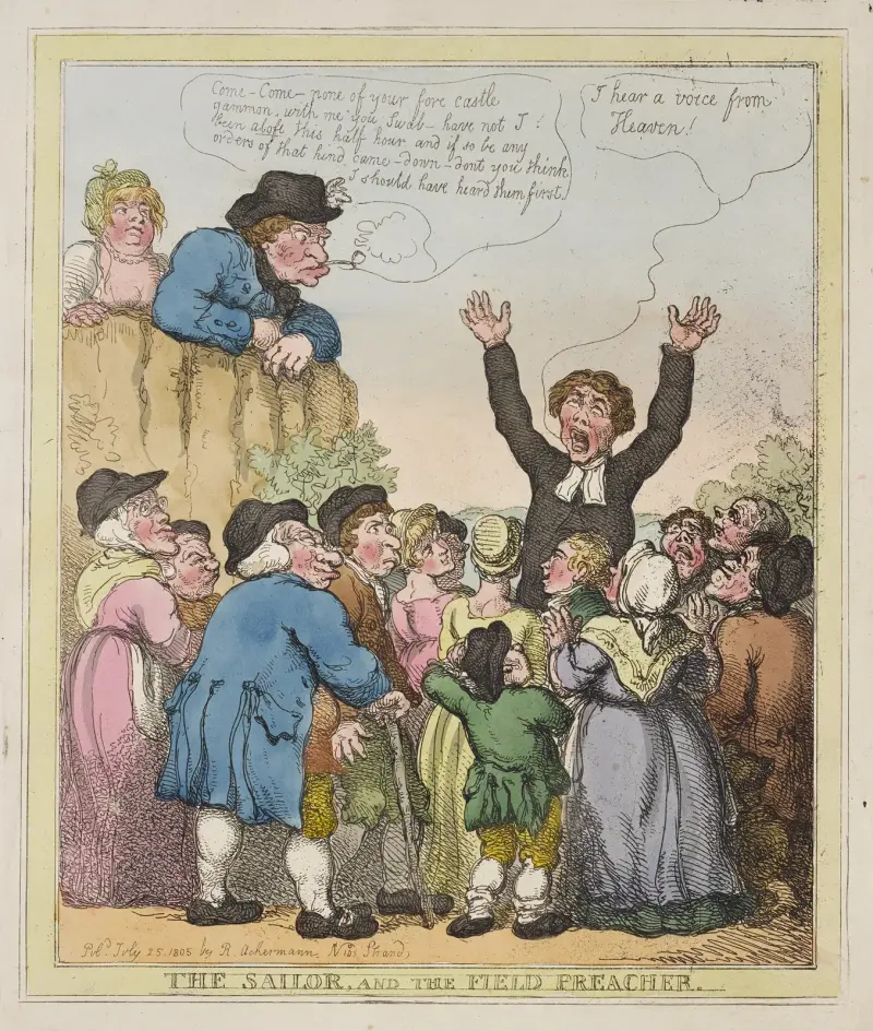 Sjömannen och fältpredikanten av Thomas Rowlandson