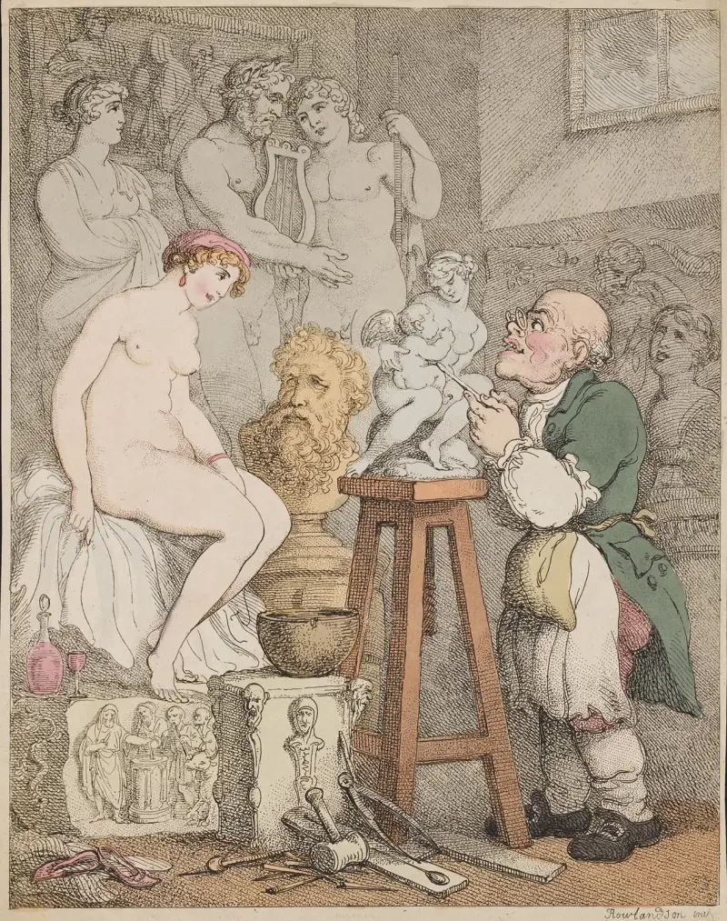 Skulptören av Thomas Rowlandson
