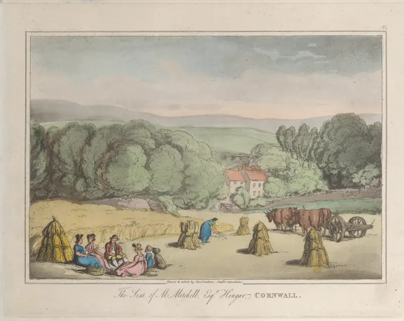 The Seat of M. Mitchell Esq. Henger, Cornwall av Thomas Rowlandson