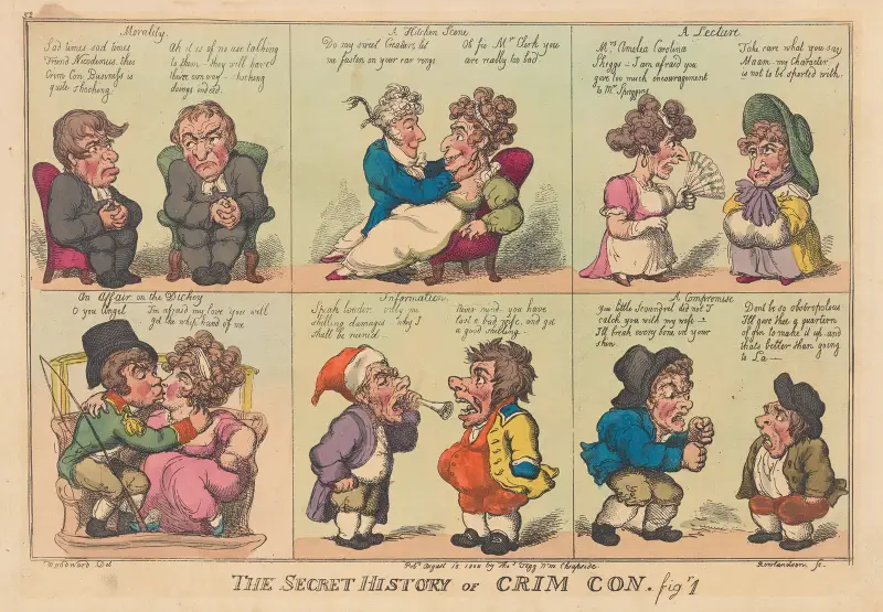 The secret history of Crim Con. Fig 1. av Thomas Rowlandson