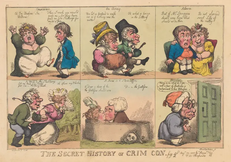 The secret history of Crim Con. Fig 2. av Thomas Rowlandson