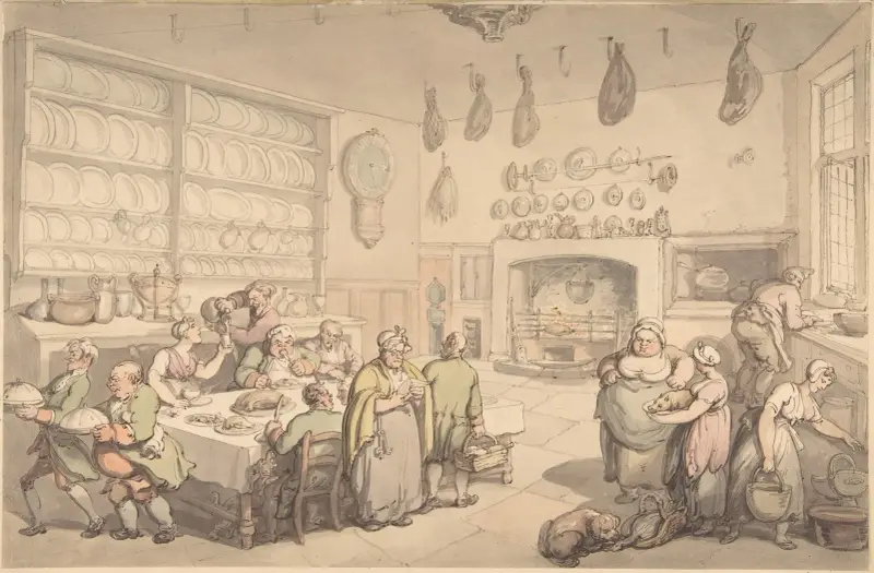 The Squire’s Kitchen, Thomas Rowlandson