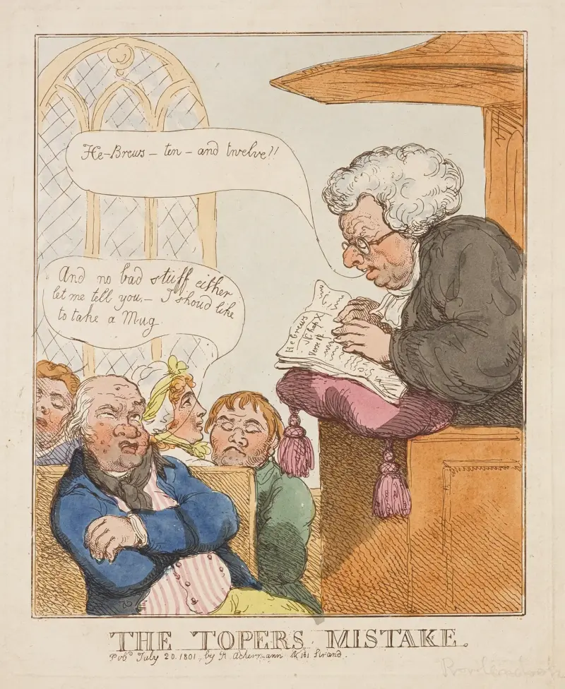 Dryckesbrödernas misstag av Thomas Rowlandson