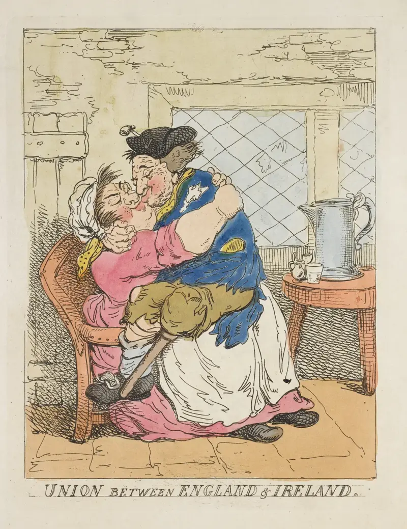 Unionen mellan England och Irland av Thomas Rowlandson