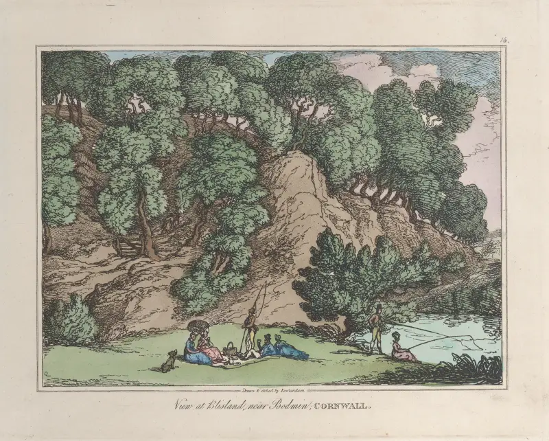 View at Blisland near Bodmin, Cornwall av Thomas Rowlandson