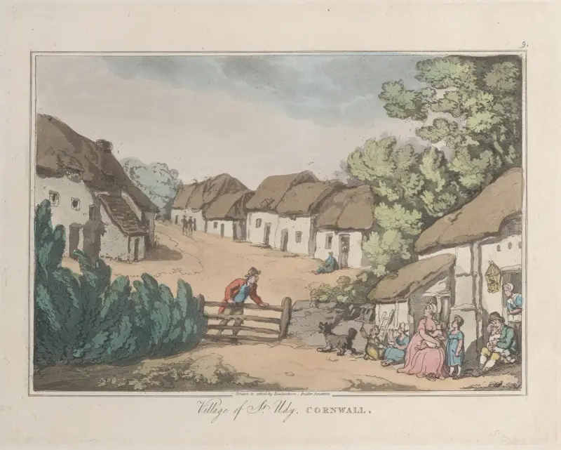 Byn St. Udy i Cornwall av Thomas Rowlandson