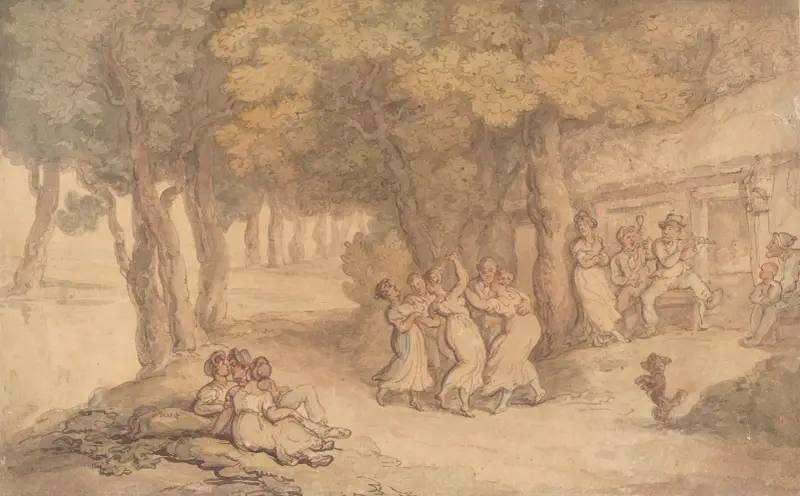 Dorfbewohner beim Feiern von Thomas Rowlandson