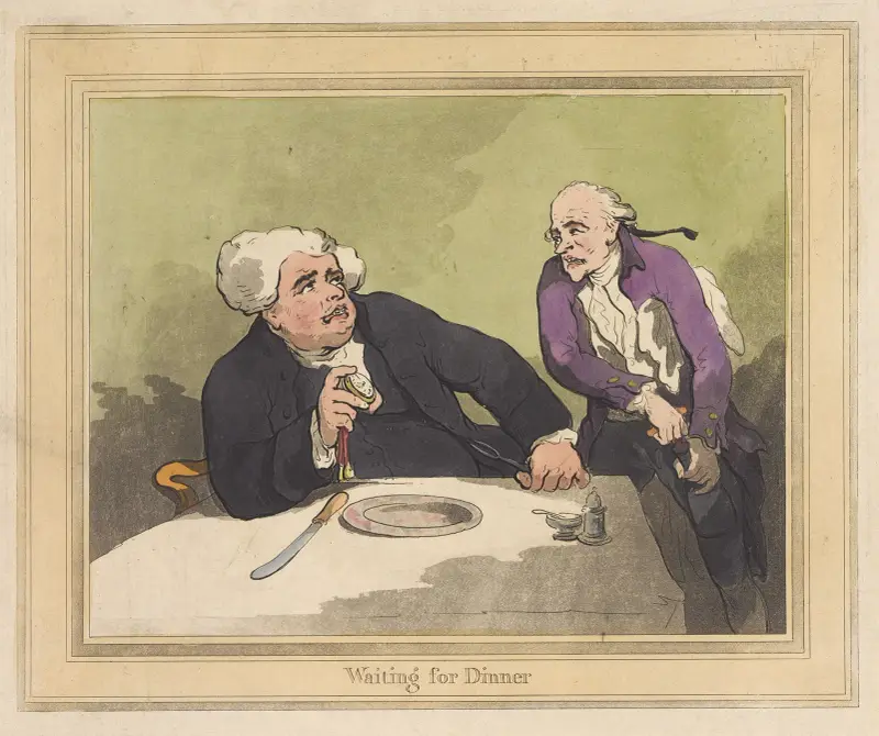 Waiting for dinner von Thomas Rowlandson
