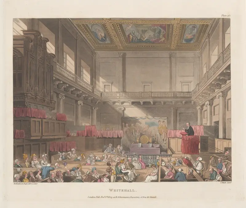 Whitehall av Thomas Rowlandson