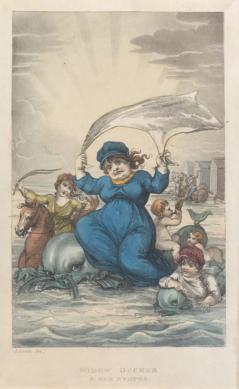 Widow Ducker & Her Nymphs av Thomas Rowlandson