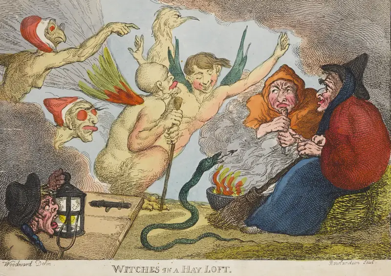 Häxor på en höskulle av Thomas Rowlandson