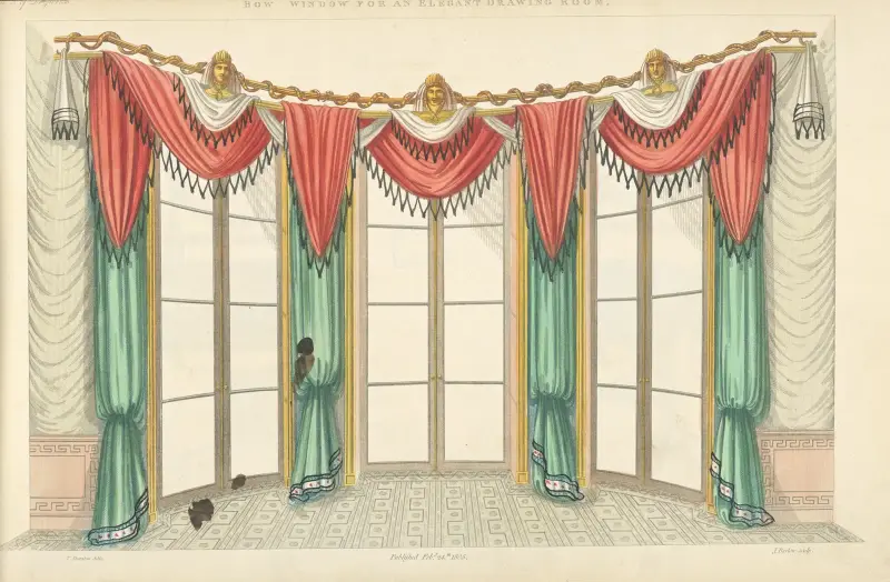 Bogenfenster für einen eleganten Salon von Thomas Sheraton