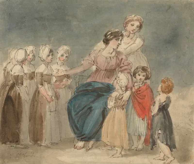 Dzieci z przytułku i mali włóczędzy, Thomas Stothard