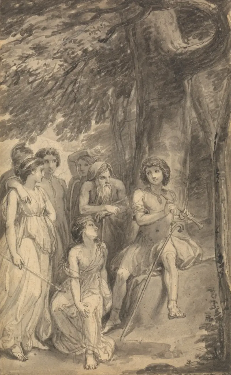 Jedna z sześciu ilustracji do „Przygód Telemacha, syna Ulissesa” Fenelona, Thomas Stothard