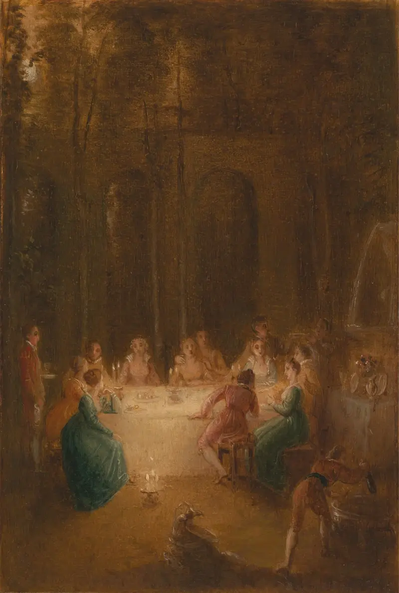 The Supper by the Fountain av Thomas Stothard