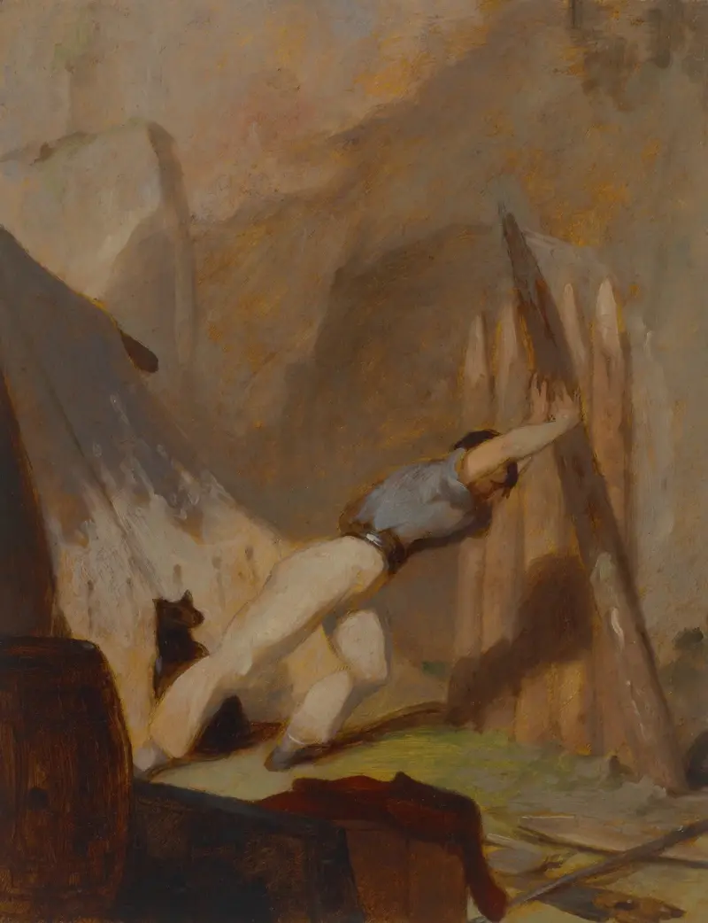 Bygger en skyddshydda av Thomas Sully