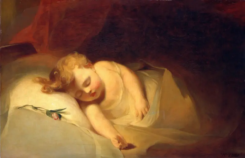 Sovande barn (Rosknoppen) av Thomas Sully