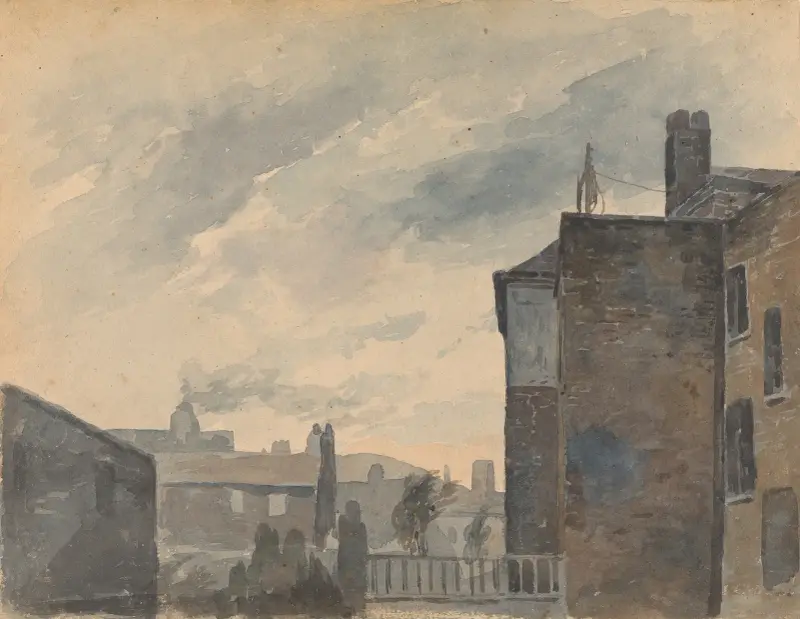 Stadtansicht mit Gebäuden von Thomas Sully