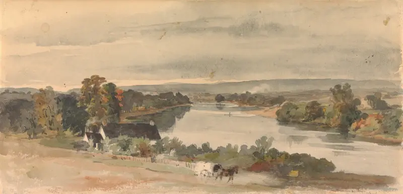 From ‘Charley’s Hope’ Mrs. Griffiths Place, Near Brunswick, New Jersey av Thomas Sully