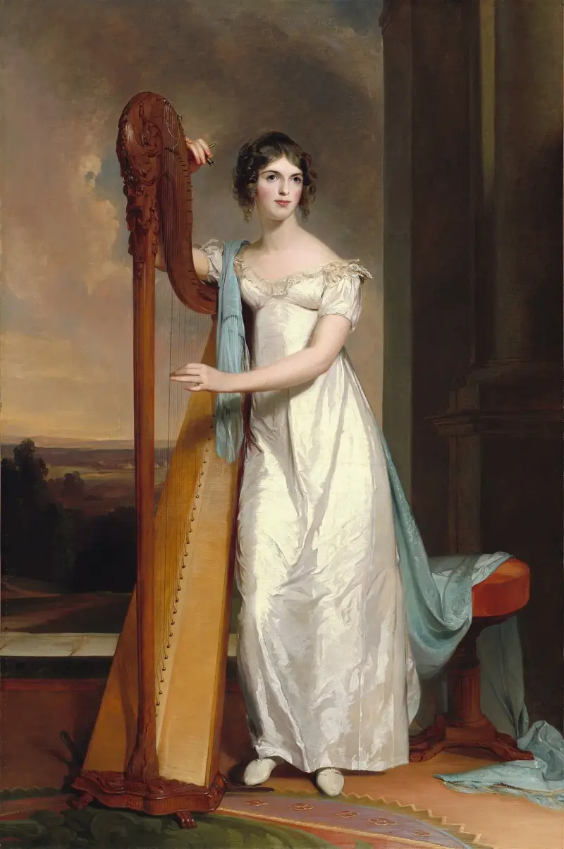 Lady with a Harp – Eliza Ridgely av Thomas Sully