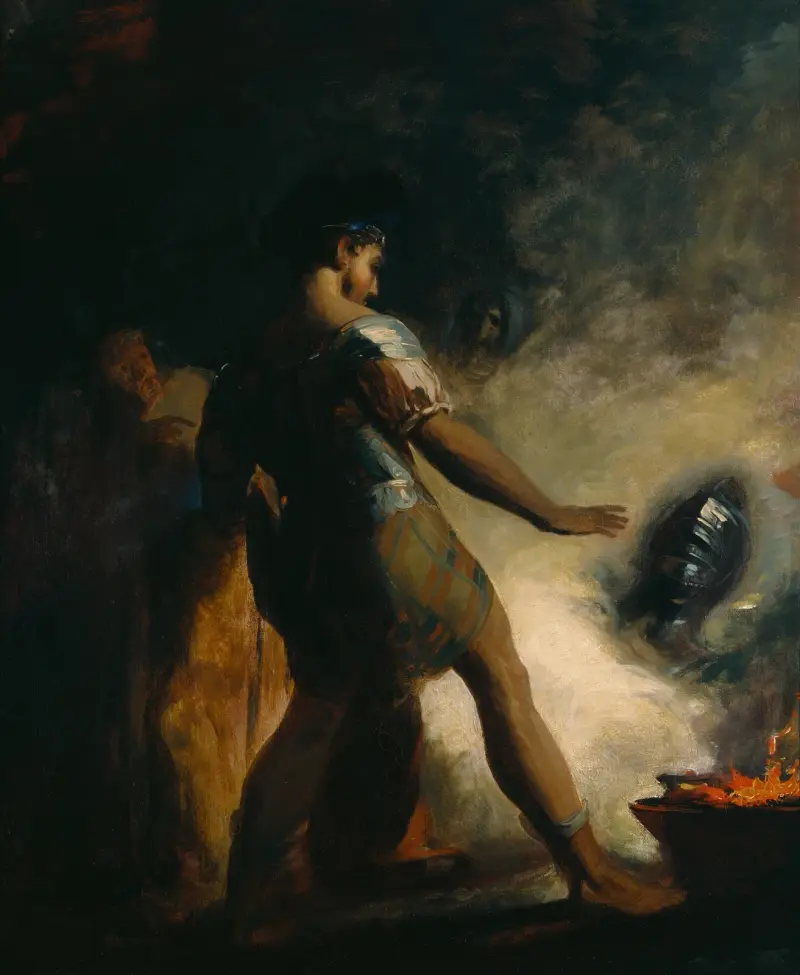 Macbeth i häxornas grotta av Thomas Sully