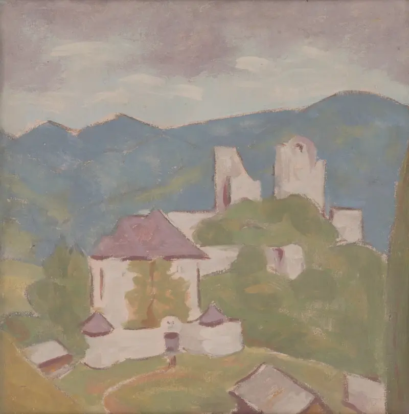 Landschaft mit Ruinen von Milan Thomka Mitrovský