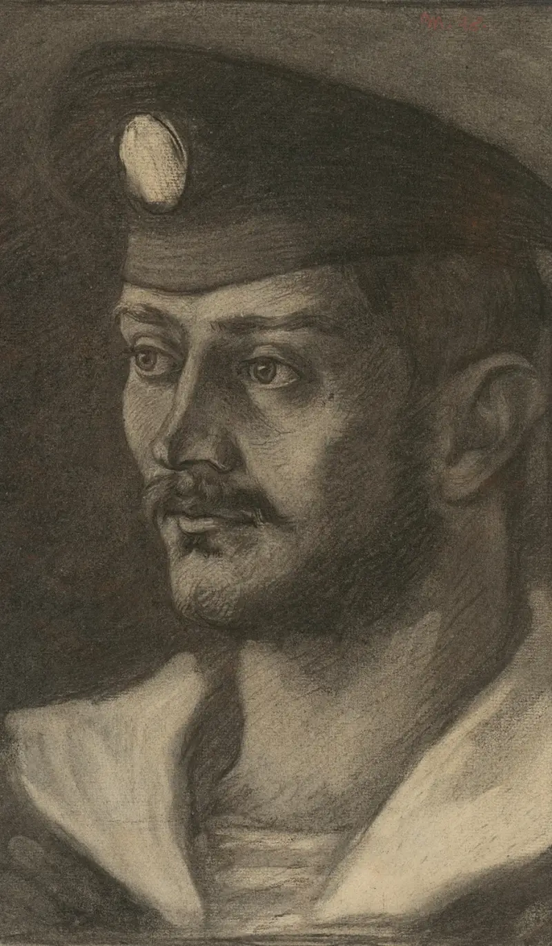 Porträtkopfstudie eines Seemanns von Milan Thomka Mitrovský