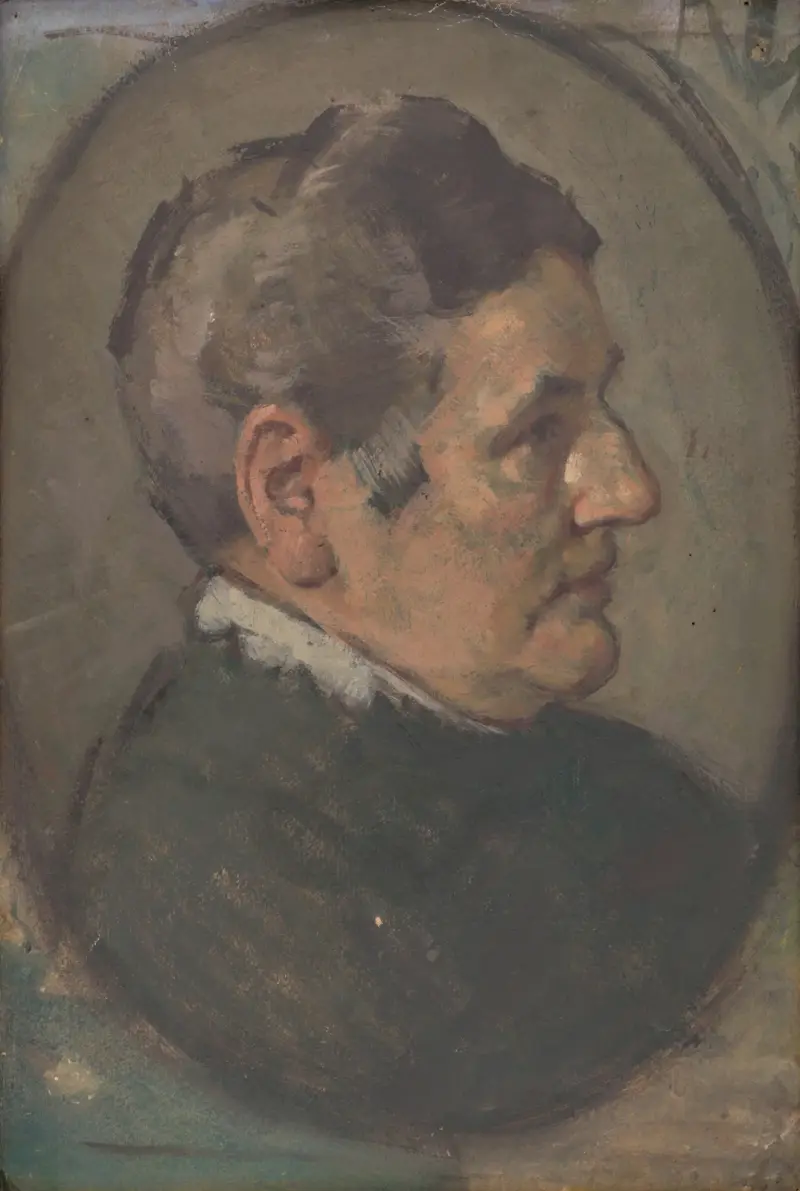 Porträtstudie – oval von Milan Thomka Mitrovský