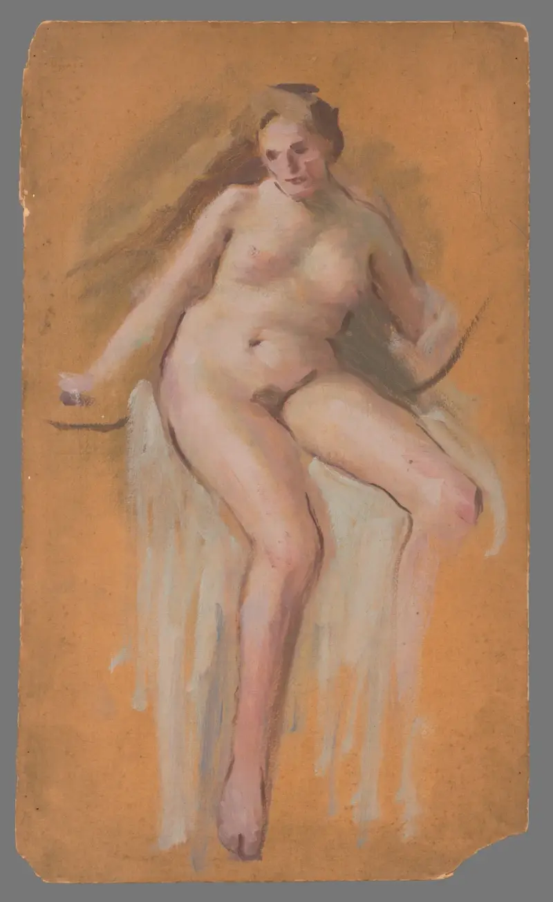 Studie zum Gemälde „Lady Godiva“ von Milan Thomka Mitrovský